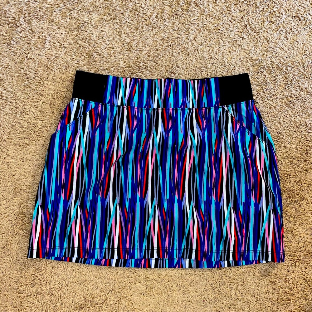 Multi colored athletic skort